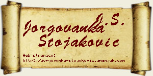 Jorgovanka Stojaković vizit kartica